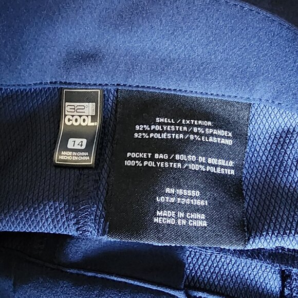 32 Degrees Cool Pants Womens Size 14 Solid All Blue with Pockets Activewear New - Picture 5 of 7